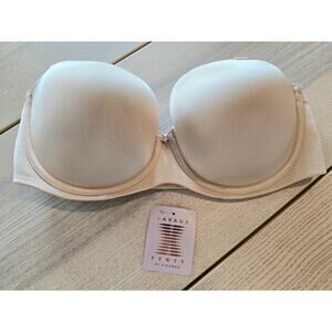 Savage X Fenty Microfiber Strapless Bra –‎ 38DD, Honey Nude, NWT